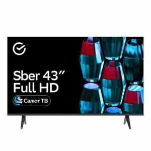 Новый Умный телевизор Sber Full HD 43, чёрный